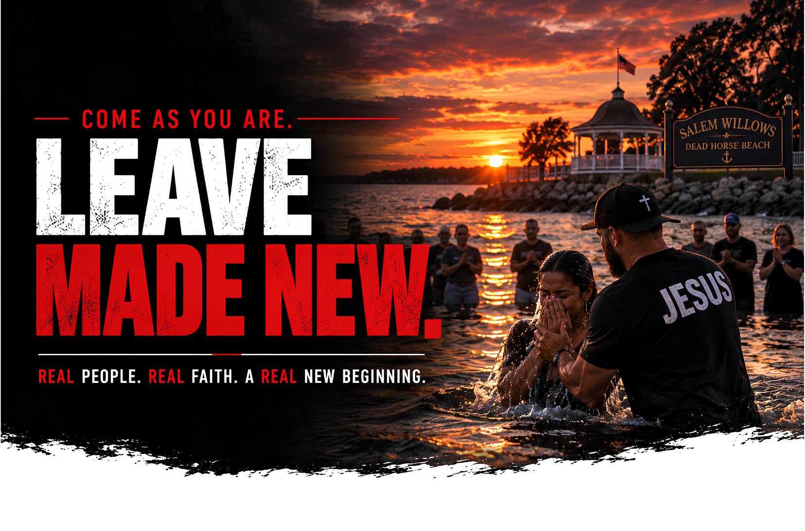 Come as you are. Leave made new at Dead Horse Beach in Salem.